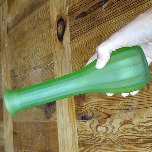 Frosted Green Flower vase